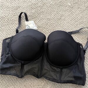 Elegant Black Mesh Underwire Bra